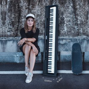 Size of digital piano